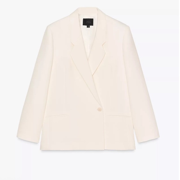 NWT ZARA OVERSIZED DOUBLE BREASTED BLAZER -
Light beige - Picture 15 of 16